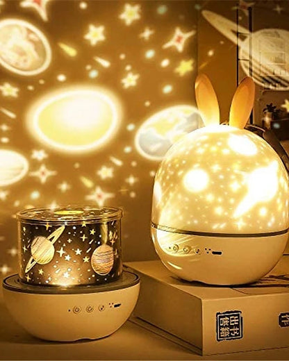 CRONY rabbit 6 kinds of pattern light Starry Sky Luminous Projection Nebula Music