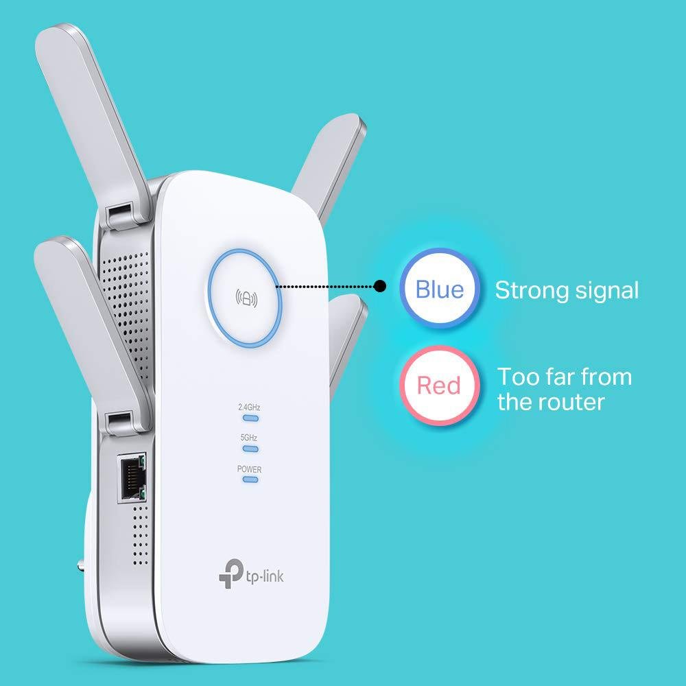 Tp-Link RE650 TP-LINK Range Extender Ac2600 Universal Dual Band Range Extender With 1 Gigabit Port And 4 External Antennas - Edragonmall.com