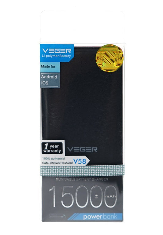 Veger V58 15000mAh Power Bank for Smart Phones -2 - Edragonmall.com