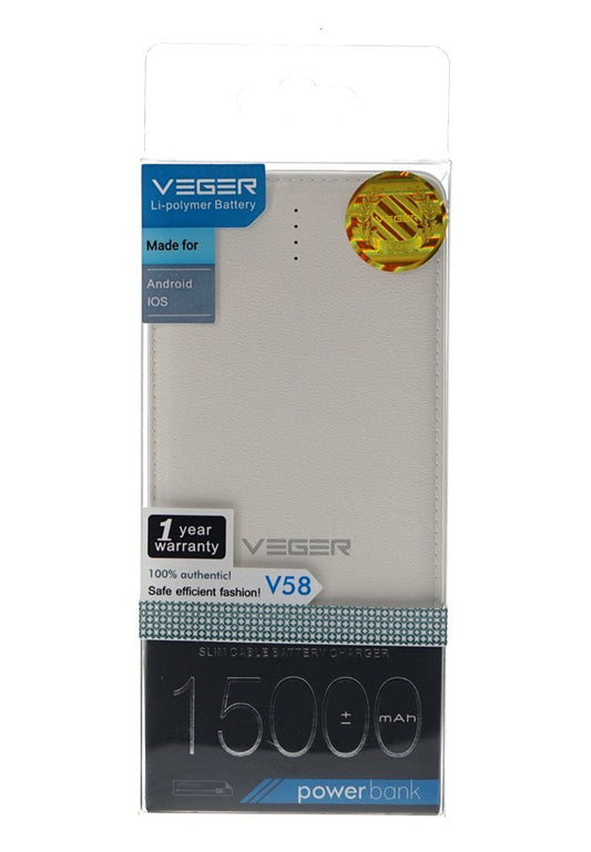 Veger V58 15000mAh Power Bank for Smart Phones - Edragonmall.com