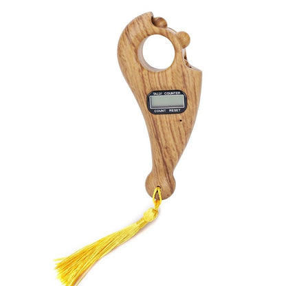 Wood digit tasbih CRONY Quran 31 32 33 34 Buddha Tasbeh Rosary chanting mechatronic counter - Edragonmall.com