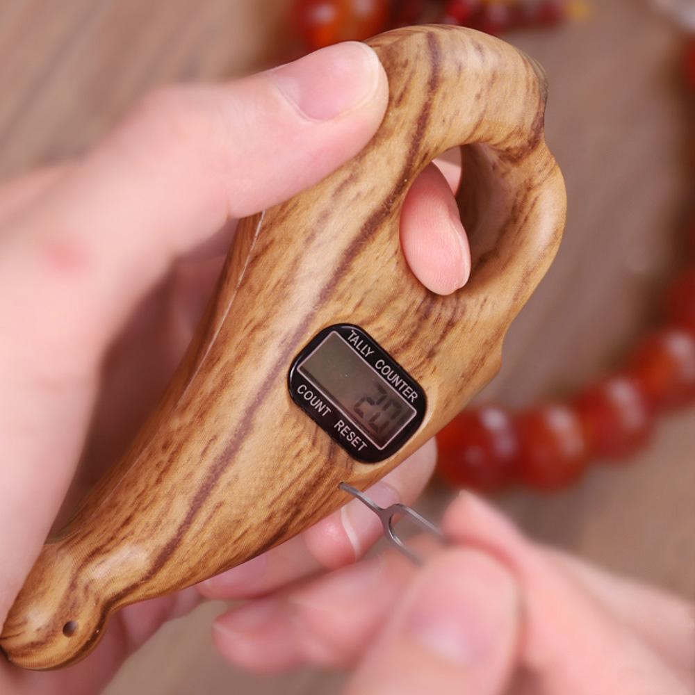 Wood digit tasbih CRONY Quran 31 32 33 34 Buddha Tasbeh Rosary chanting mechatronic counter - Edragonmall.com