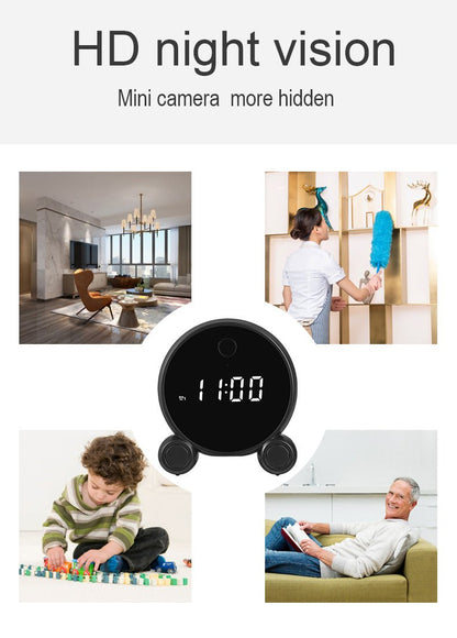 X7-1080P-WiFi Mini Clock Camera Wireless Clock Camera With Alarm Camcorder - Edragonmall.com