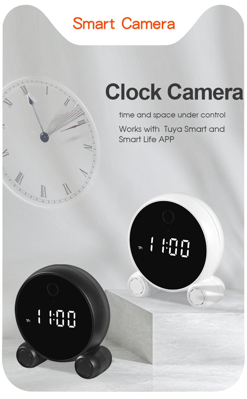 X7-1080P-WiFi Mini Clock Camera Wireless Clock Camera With Alarm Camcorder - Edragonmall.com