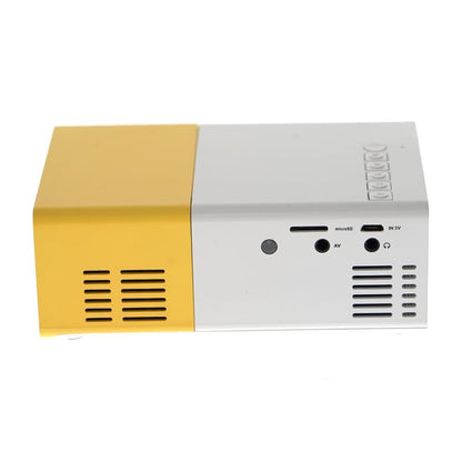 YG300 LED Projector 400-600 Lumens 320 x 240 Pixels 1080P Home Media Player With Remote Control -Yellow - Edragonmall.com