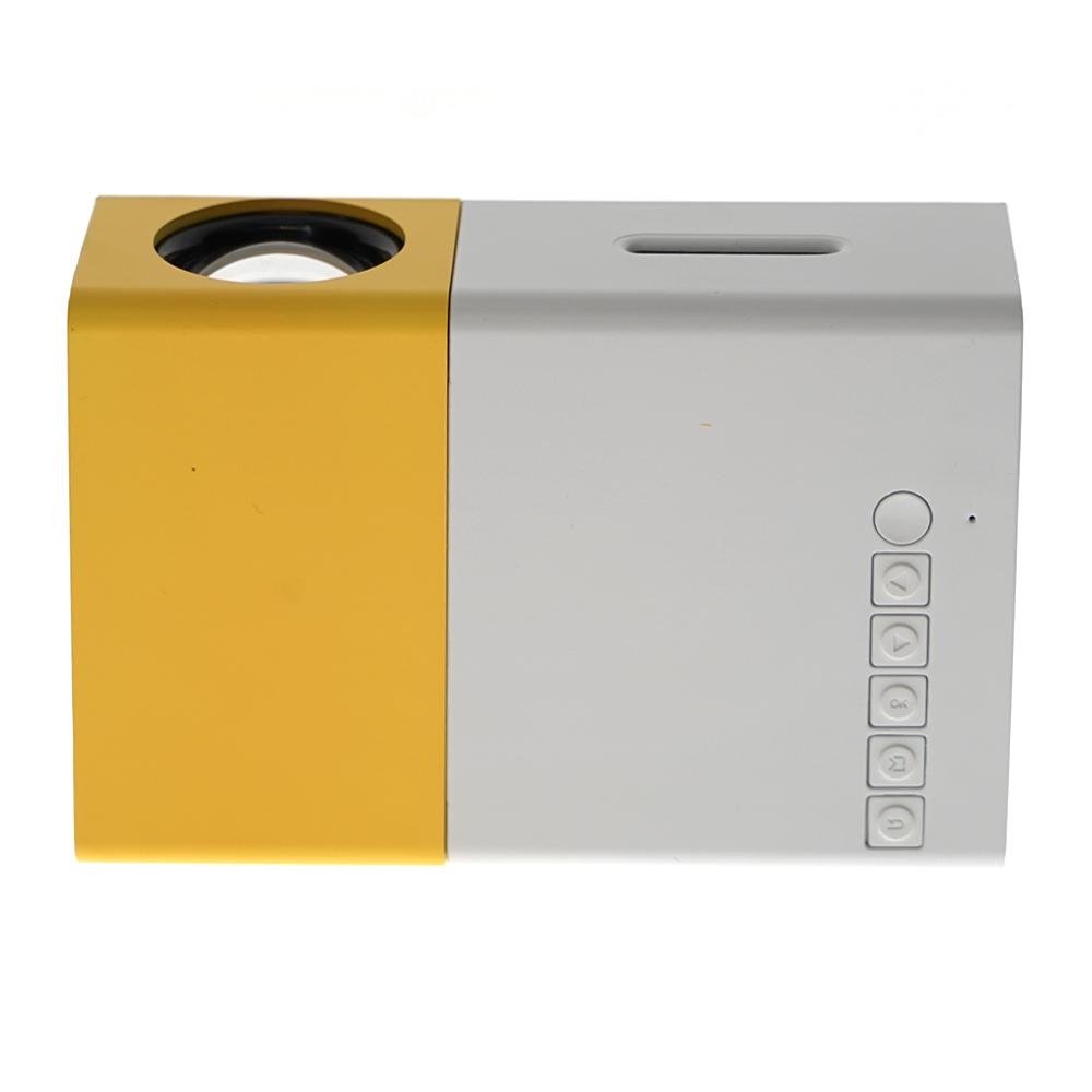 YG300 LED Projector 400-600 Lumens 320 x 240 Pixels 1080P Home Media Player With Remote Control -Yellow - Edragonmall.com